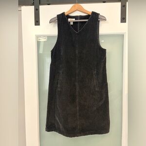 Vintage Talbots Black Corduroy Sleeveless Dress